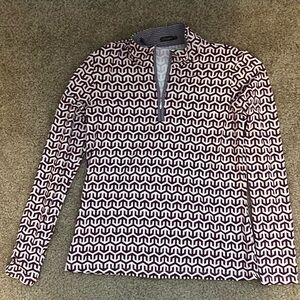 J McLaughlin Women’s Purple/ Pink / White 1/4 Zip Pullover Size Small